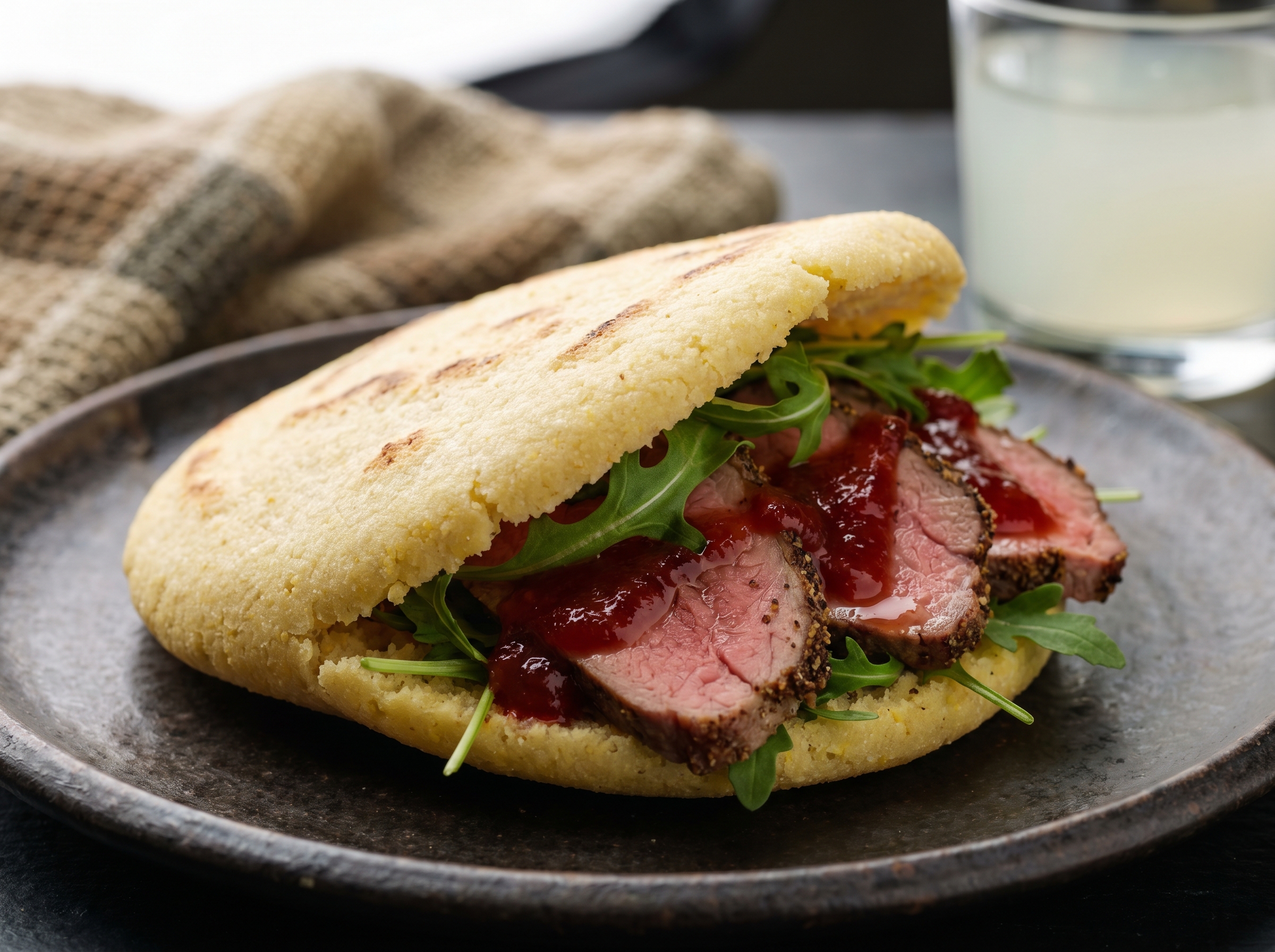 Arepa Australiana de Canguro con Wattleseed