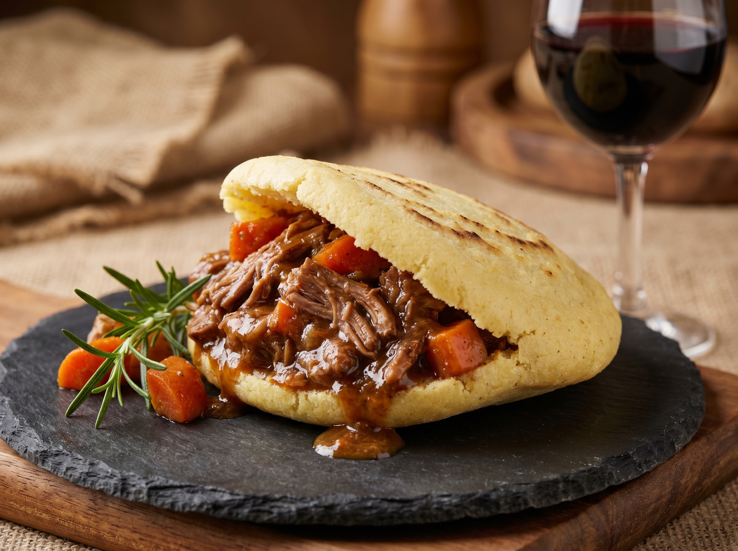 Arepa de Estofado de Cordero Kyneton