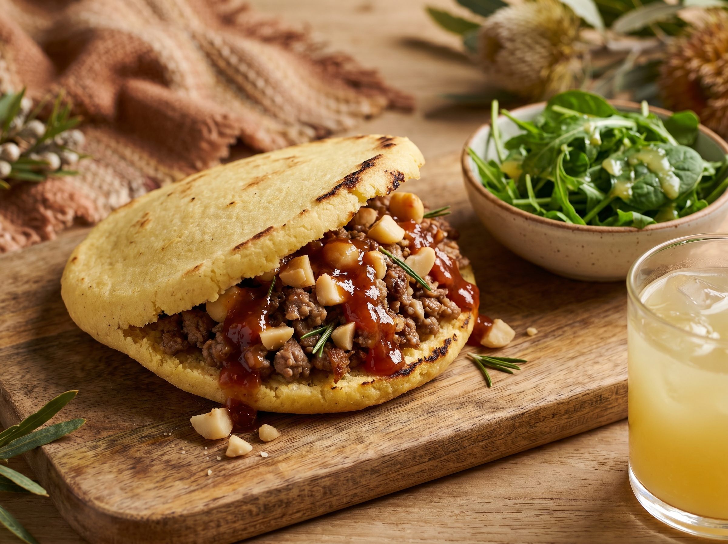 Arepa de Cordero y Macadamia al Estilo de Lismore