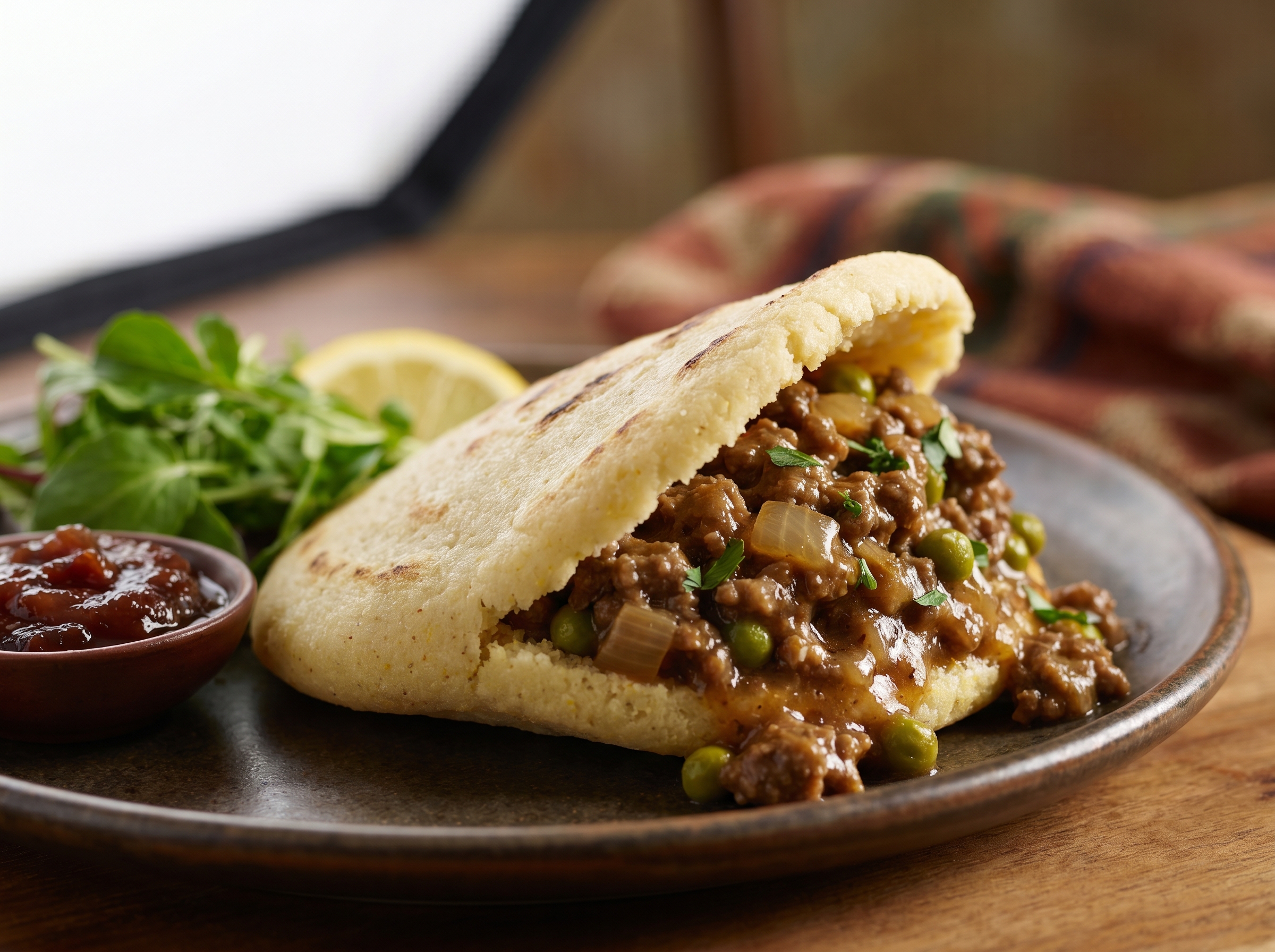 Arepa Australiana de Carne al Estilo Meat Pie