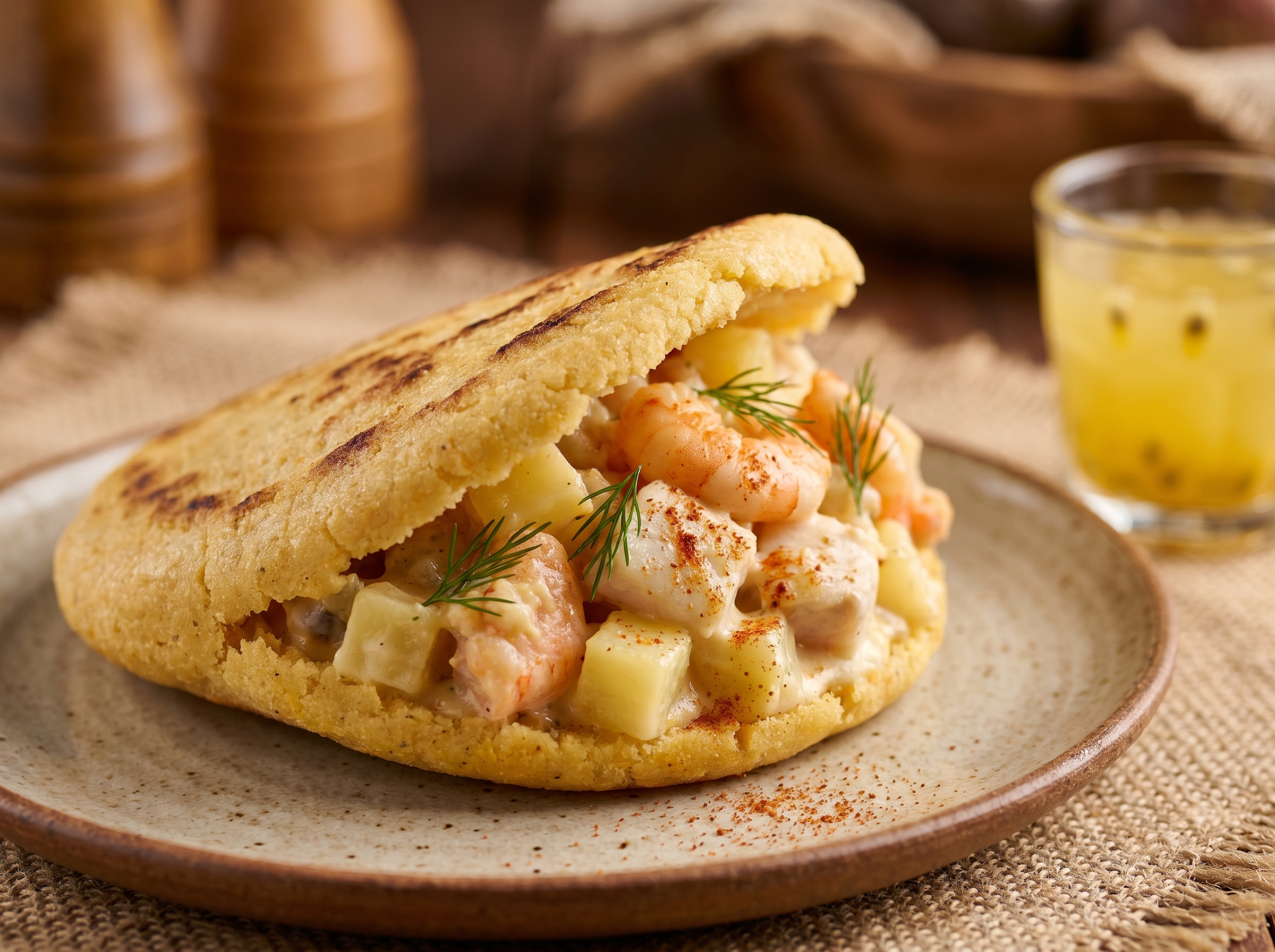 Arepa Cremosa de Mariscos Mandurah