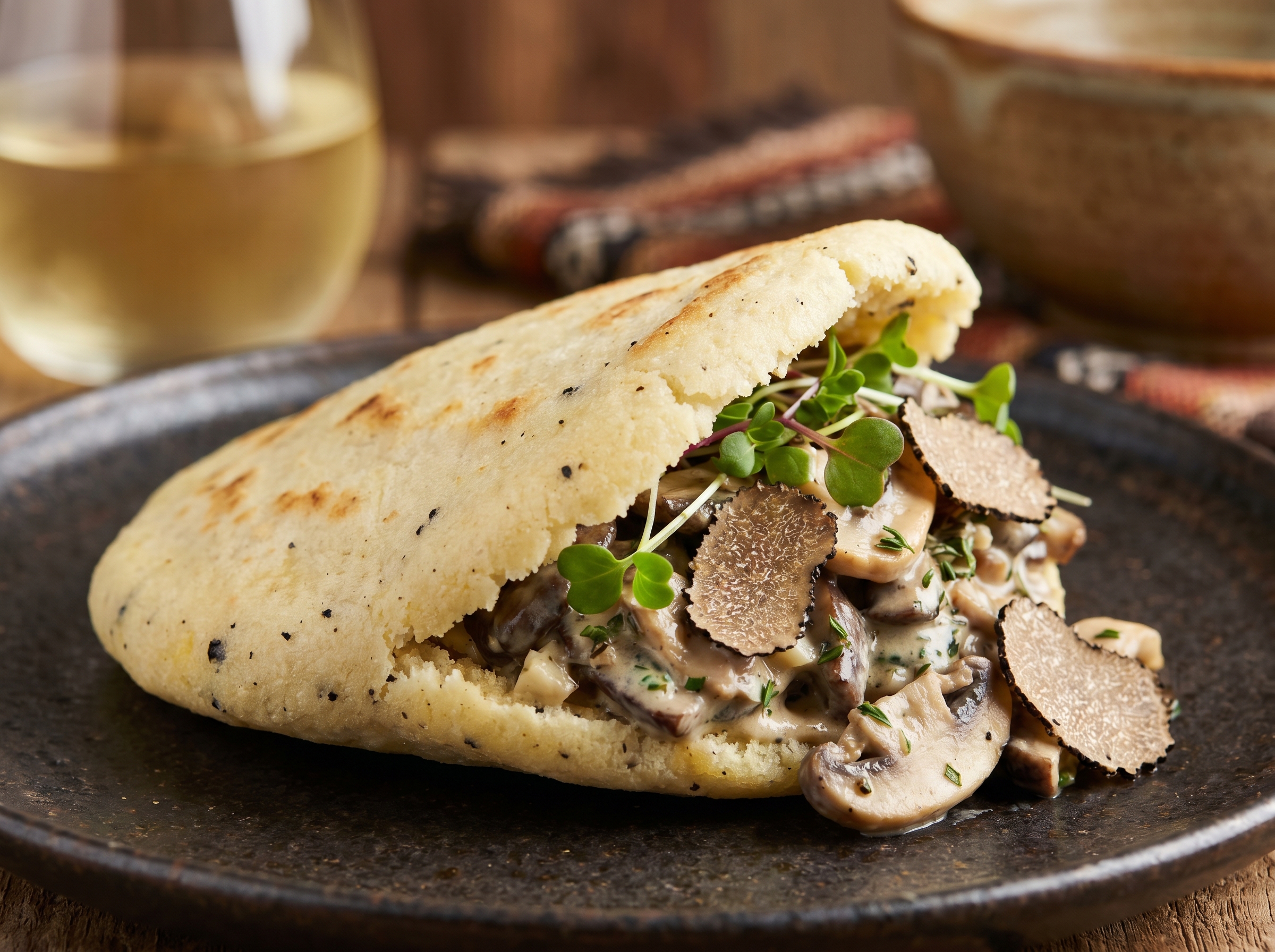 Arepa de Trufa y Hongos de Manjimup