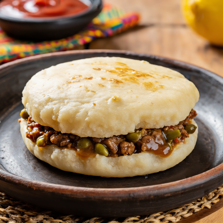 Arepa estilo Melbourne: Relleno de Pastel de Carne Australiano