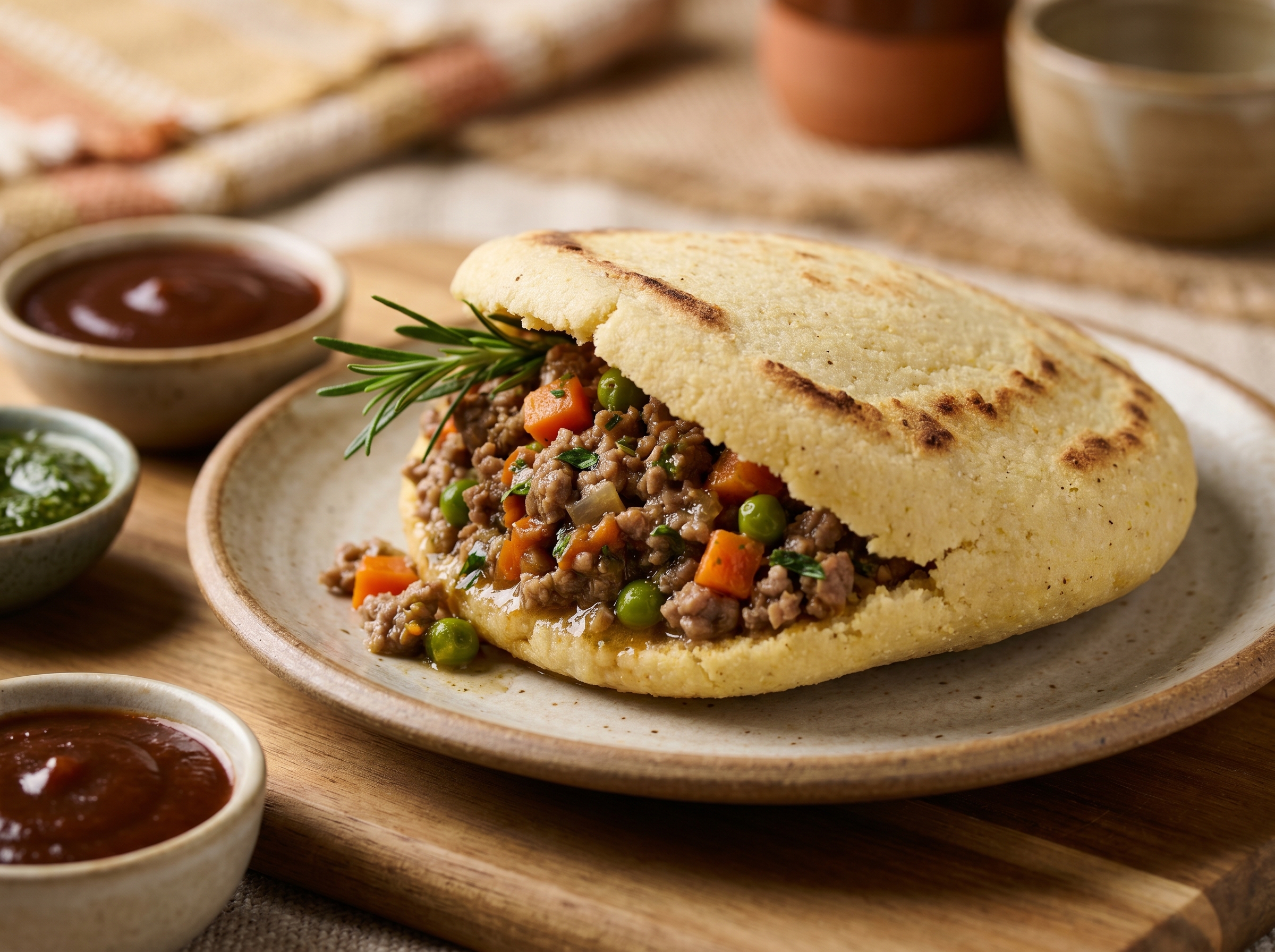 Arepa de Pastor Australiano (Shepherd’s Pie Arepa)