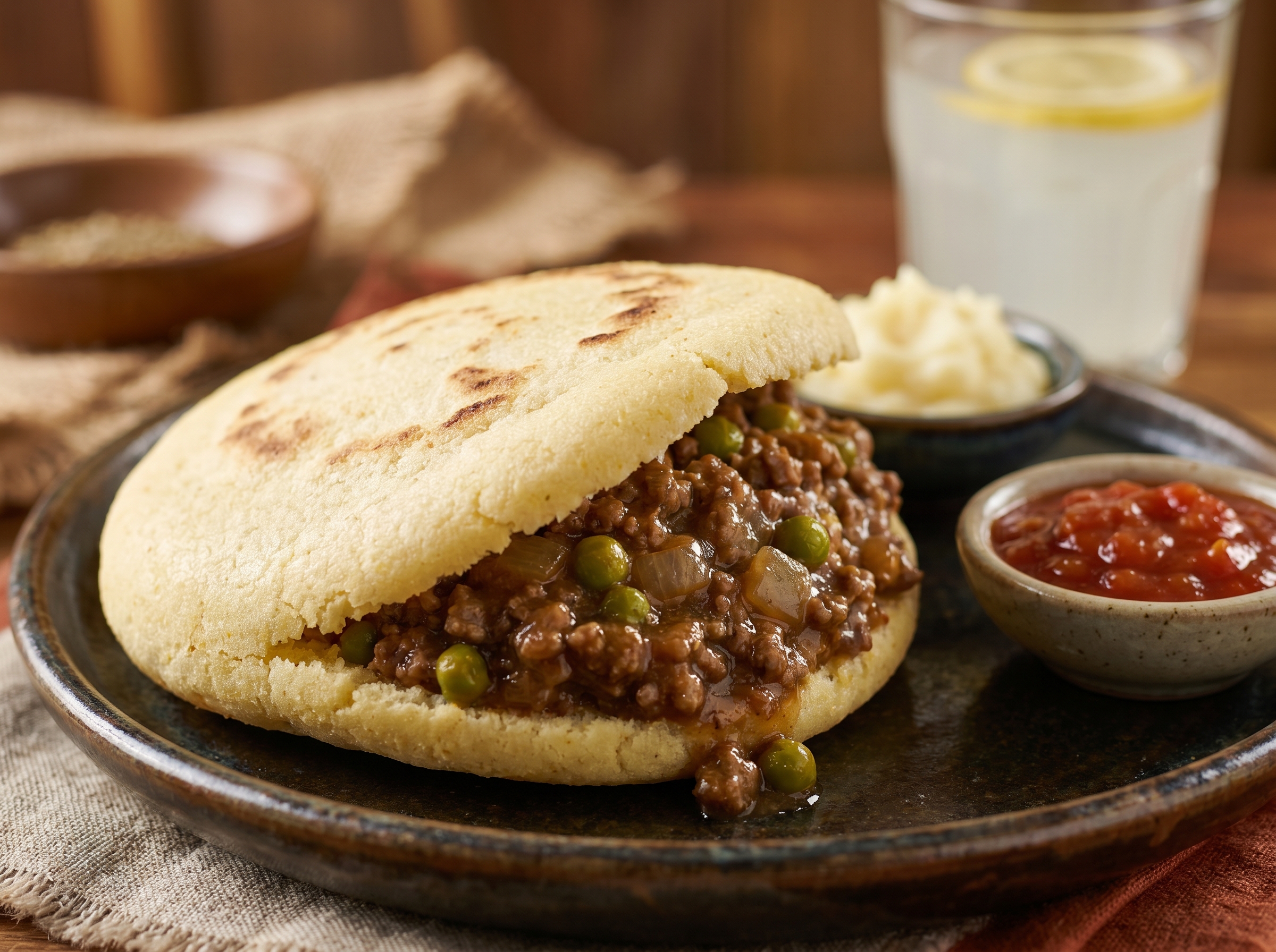 Australian Meat Pie Arepa