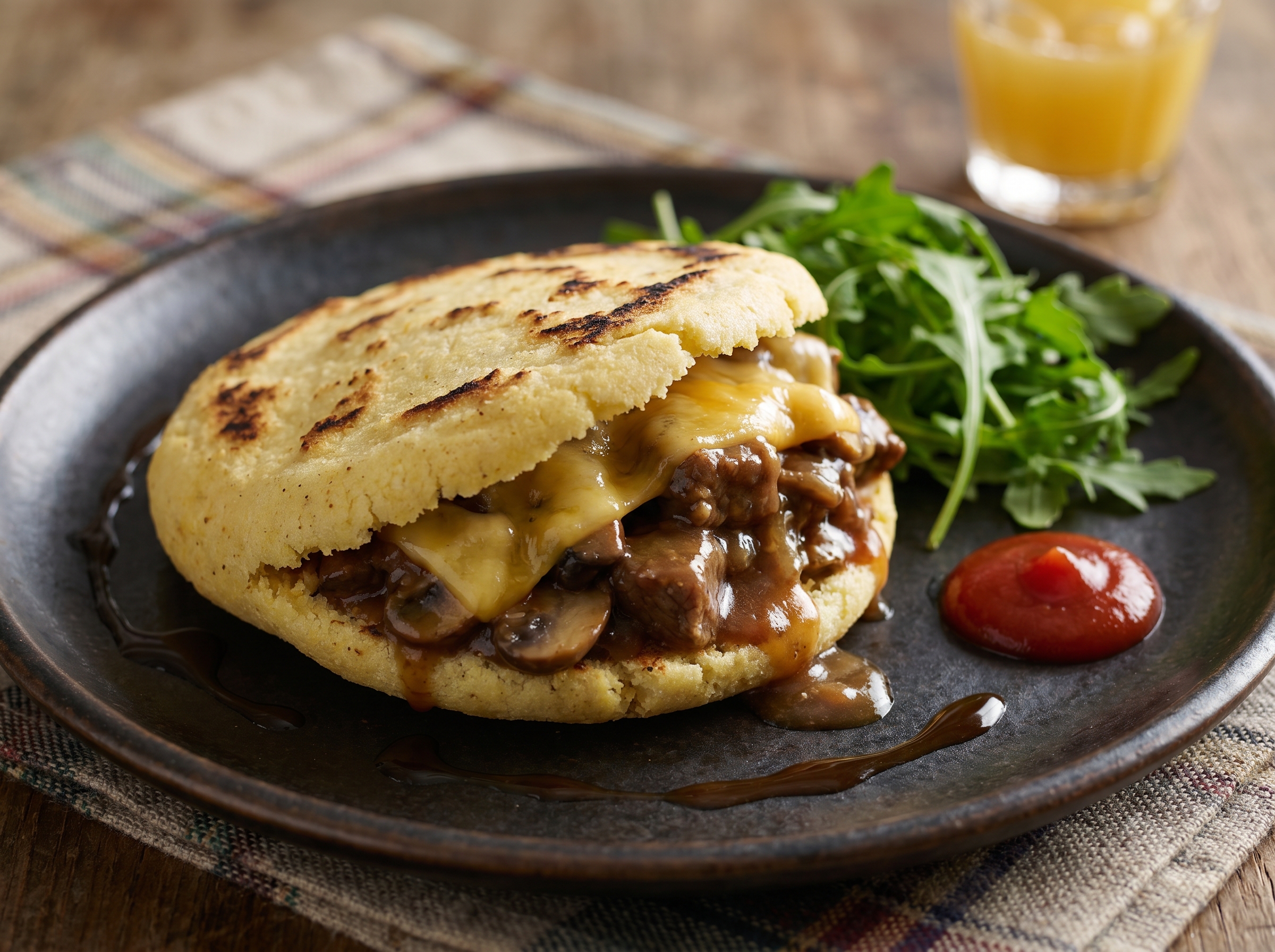 Arepa de Pastel de Carne Australiano (Meat Pie Arepa)