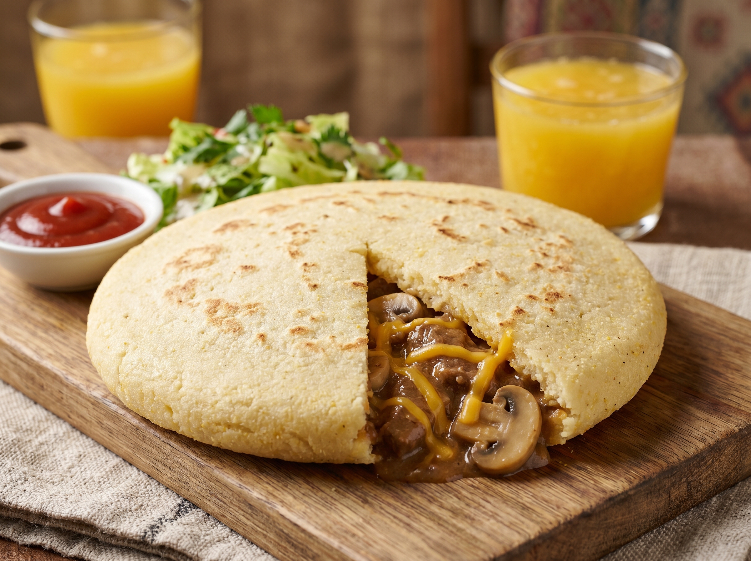 Arepa Pakenham: La fusión de la arepa colombiana con el clásico pastel de carne australiano