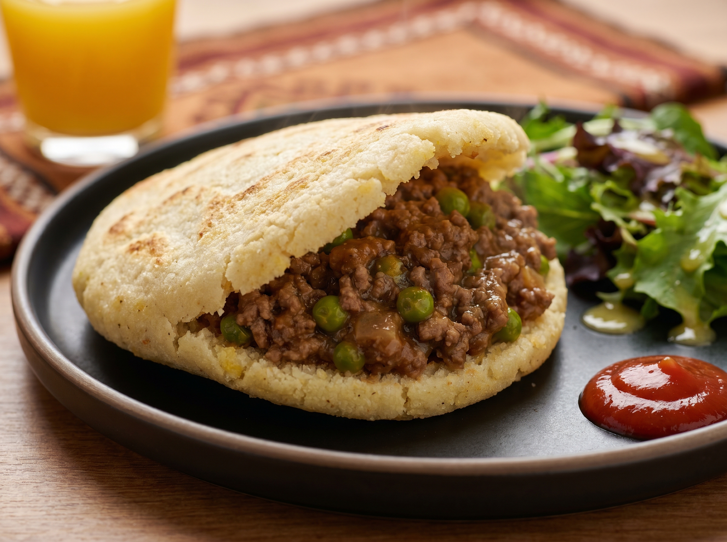 Arepa de Carne Estilo Pastel Australiano