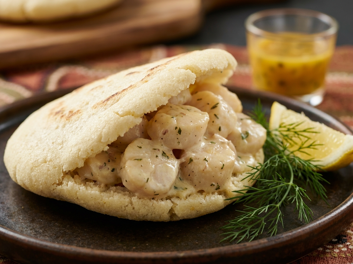 Arepa de Vieira y Crema Limón (Inspirada en la Tarta de Vieira de Queenstown)