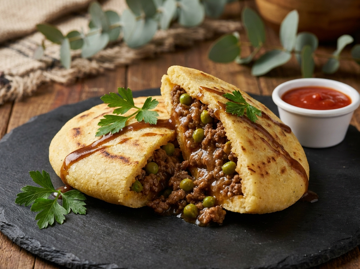 Aussie Meat Pie Arepa: Una fusión de confort australiano y comida callejera venezolana