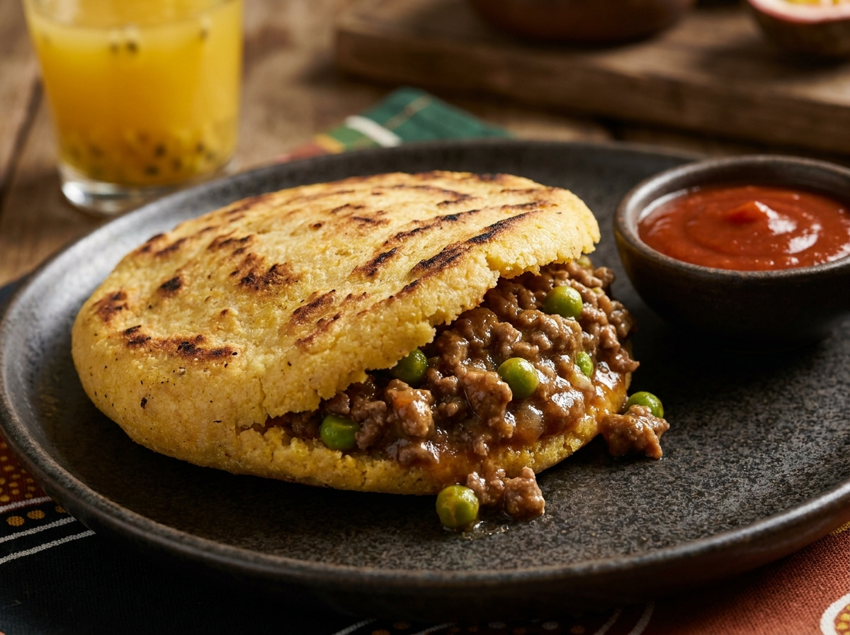 Arepa de Pastel de Carne Australiano