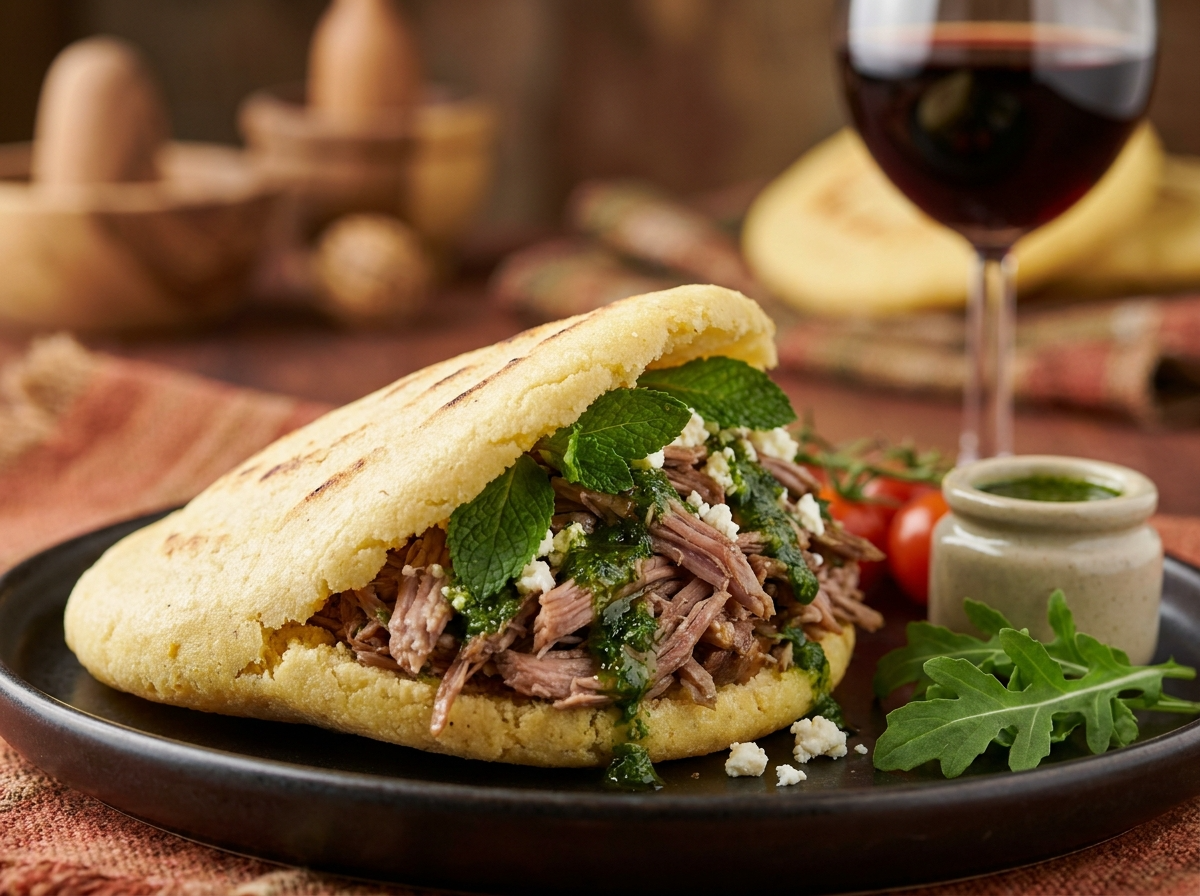 Arepa de Cordero Australiana con Menta