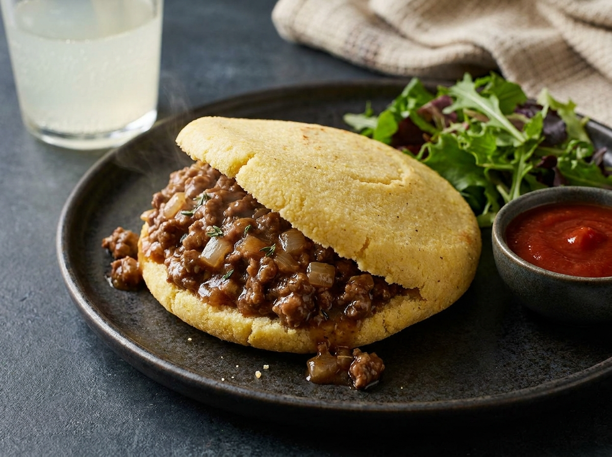 Arepa Rellena de Pie de Carne Australiano (Meat Pie)