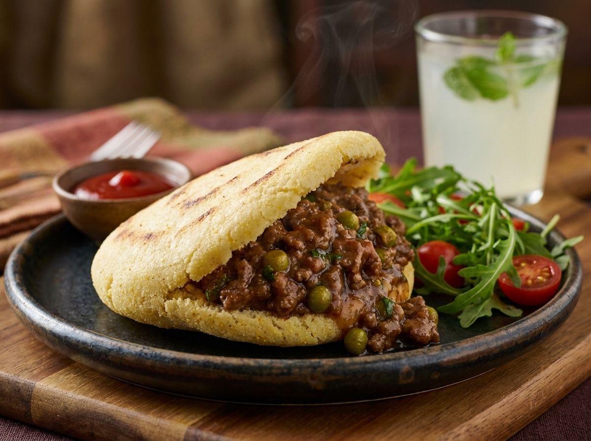 Arepa de Carne Australiana (Australian Meat Pie Arepa)