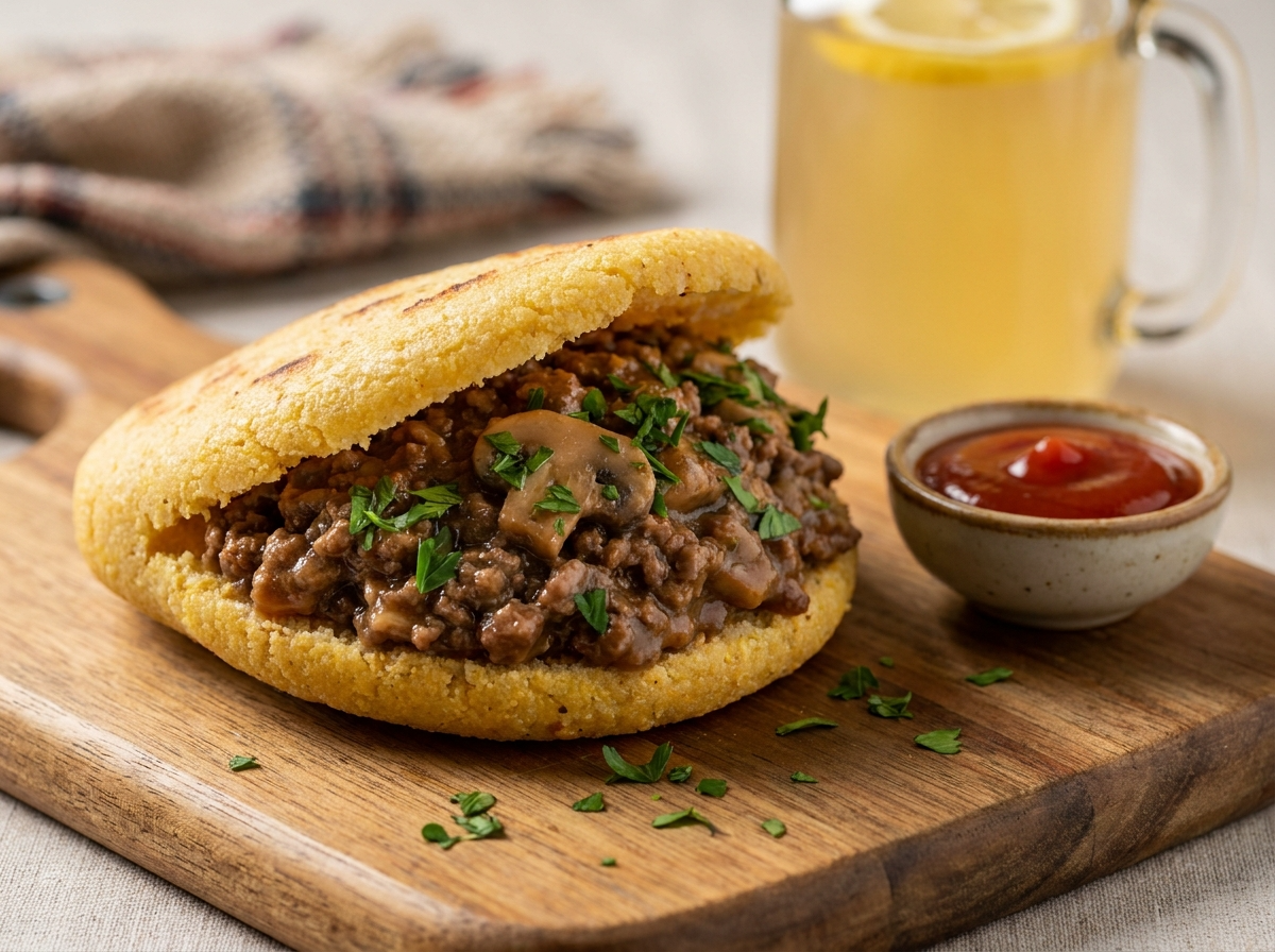 Arepa Australiana de Carne al Estilo Yass