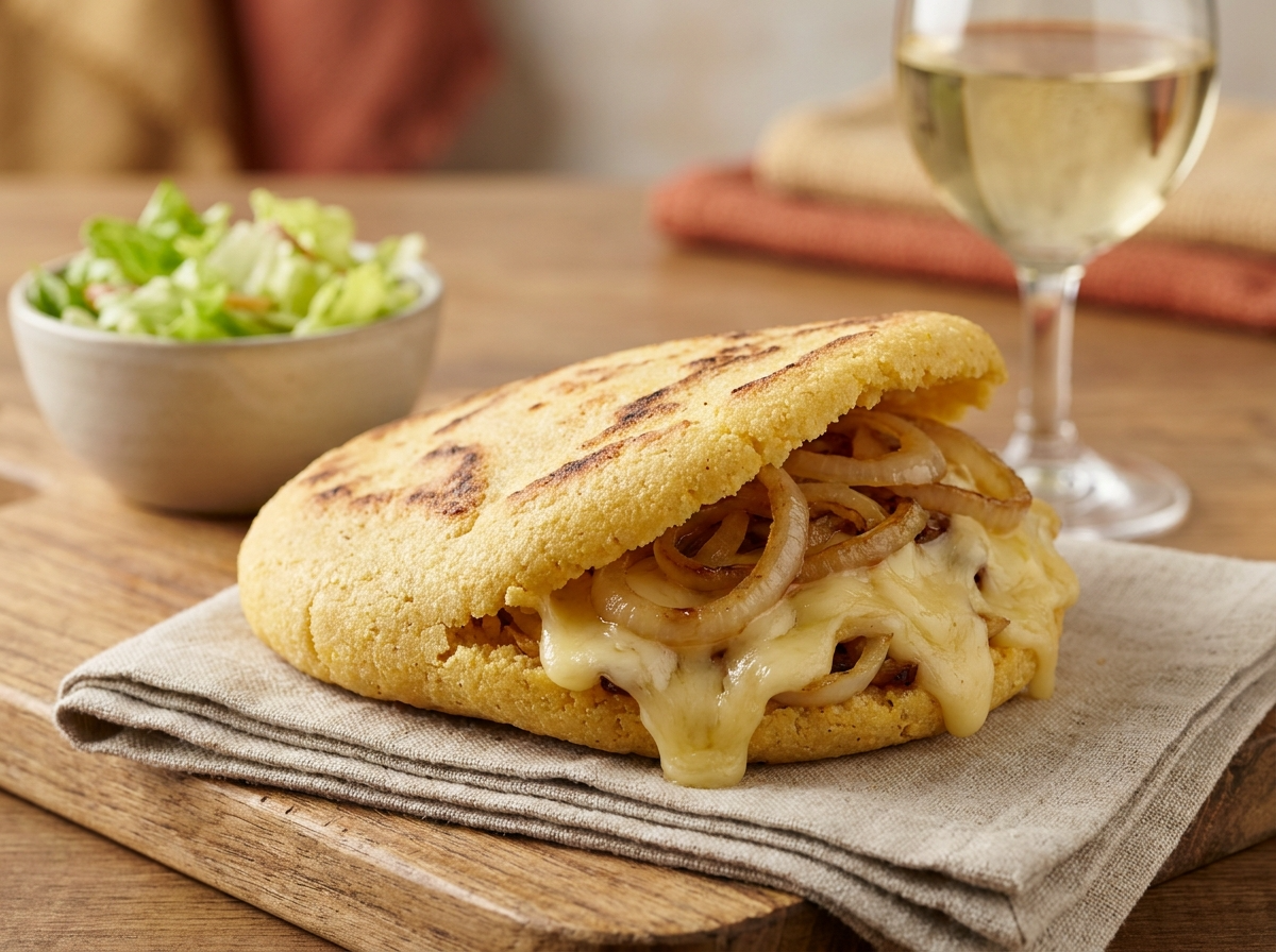 Arepa de Käsespätzle (Estilo Austriaco)