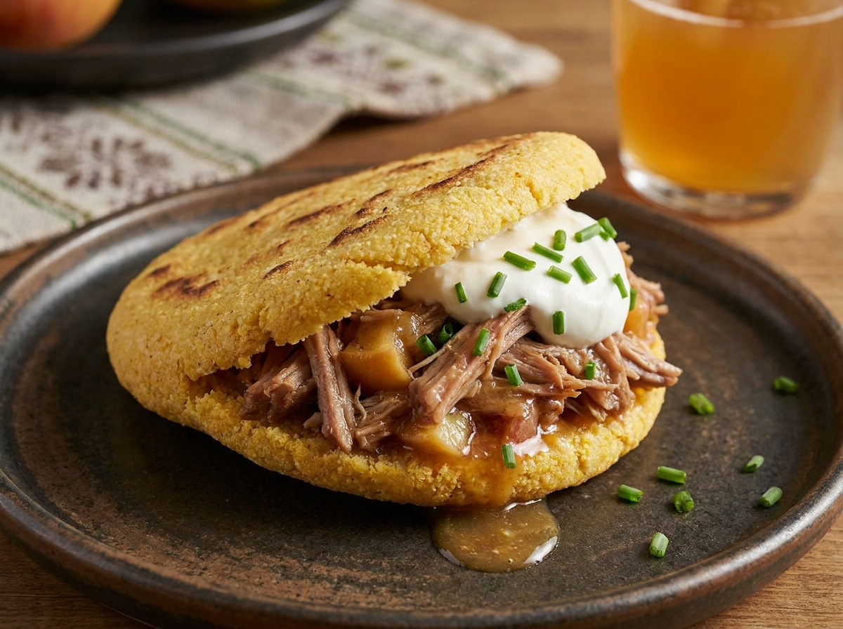 Arepa de Cerdo Mostviertler al Estilo Amstetten
