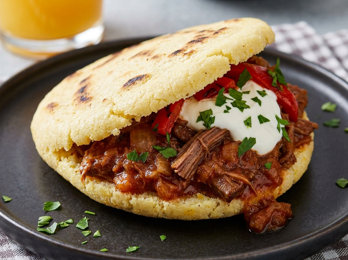 Arepa de Gulasch al Estilo Bad Hall