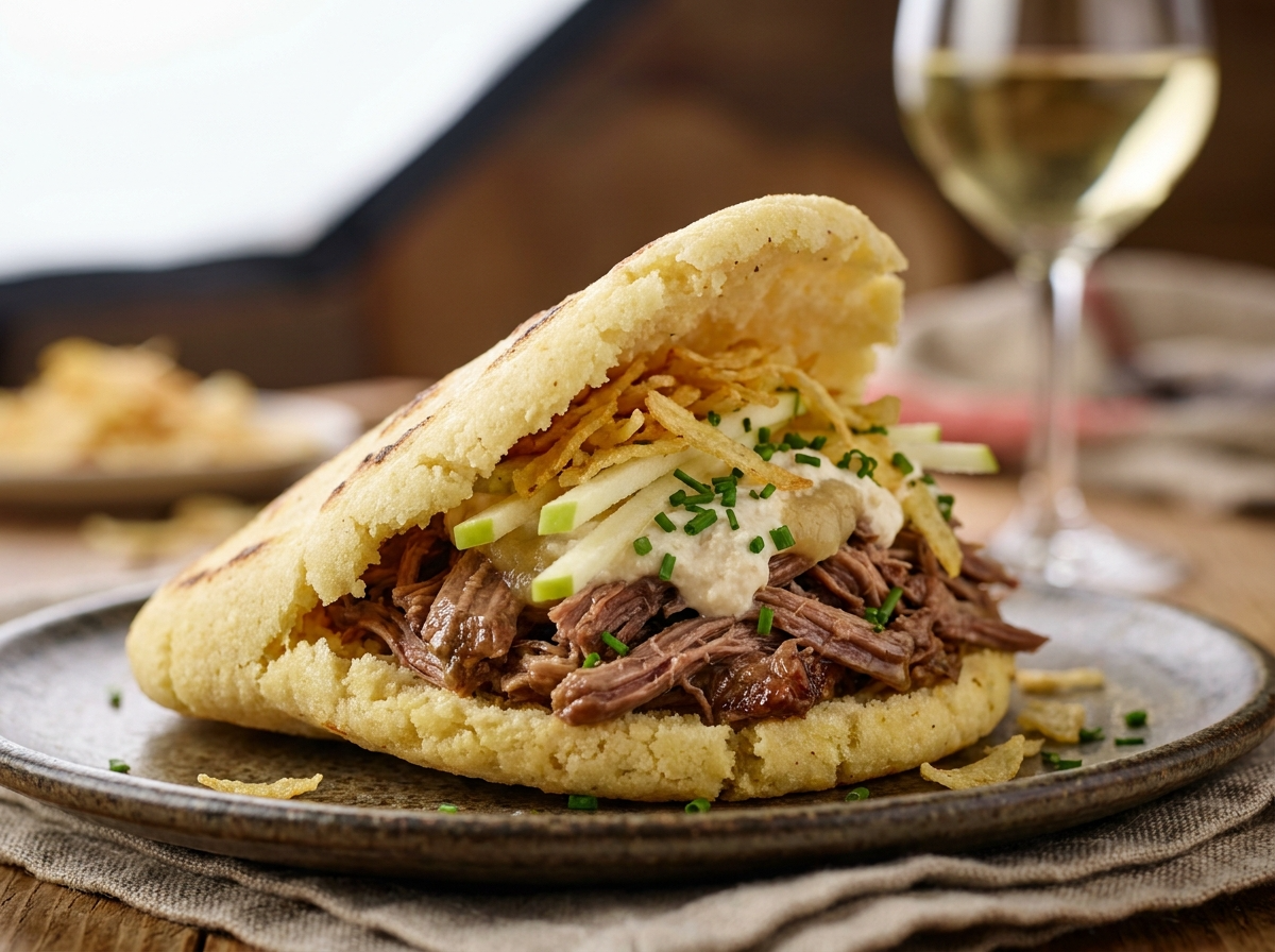 Arepa Tafelspitz al Estilo Austriaco
