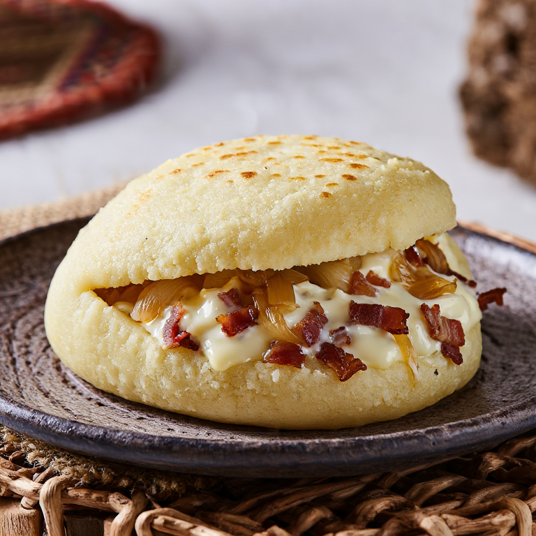Arepa de Käsespätzle (Fusión Austriaca)