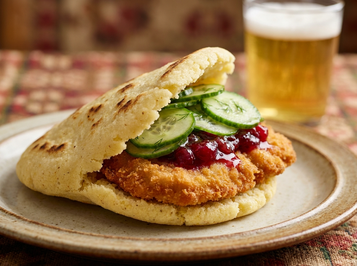Arepa de Wiener Schnitzel