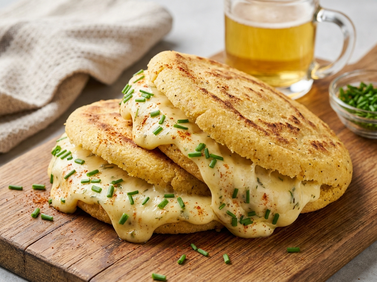 Arepa Estiria de Käsesuppe (Sopa de Queso)