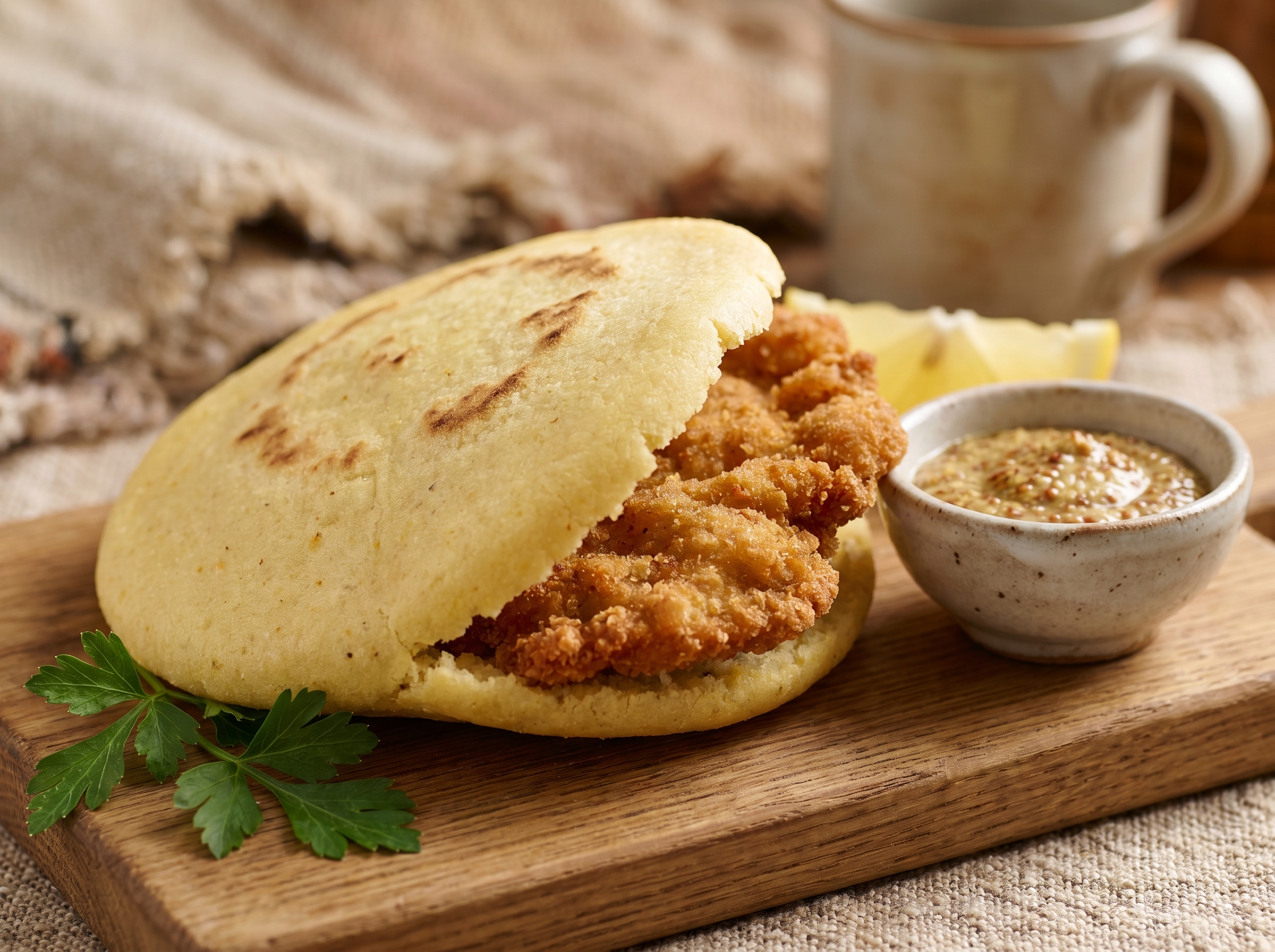 Arepa Wiener Schnitzel