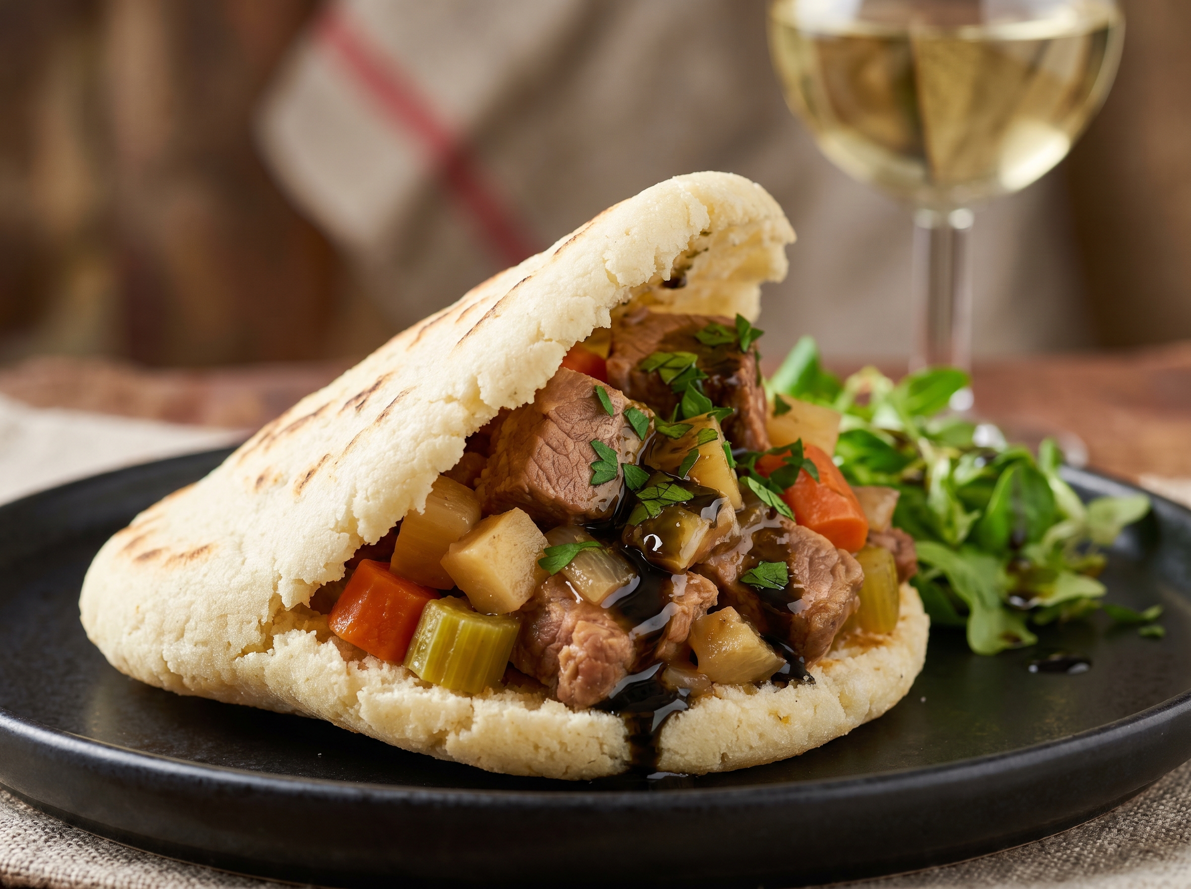 Arepa Steirische Wurzelfleisch: Relleno de Cerdo y Raíces al Estilo de Köflach