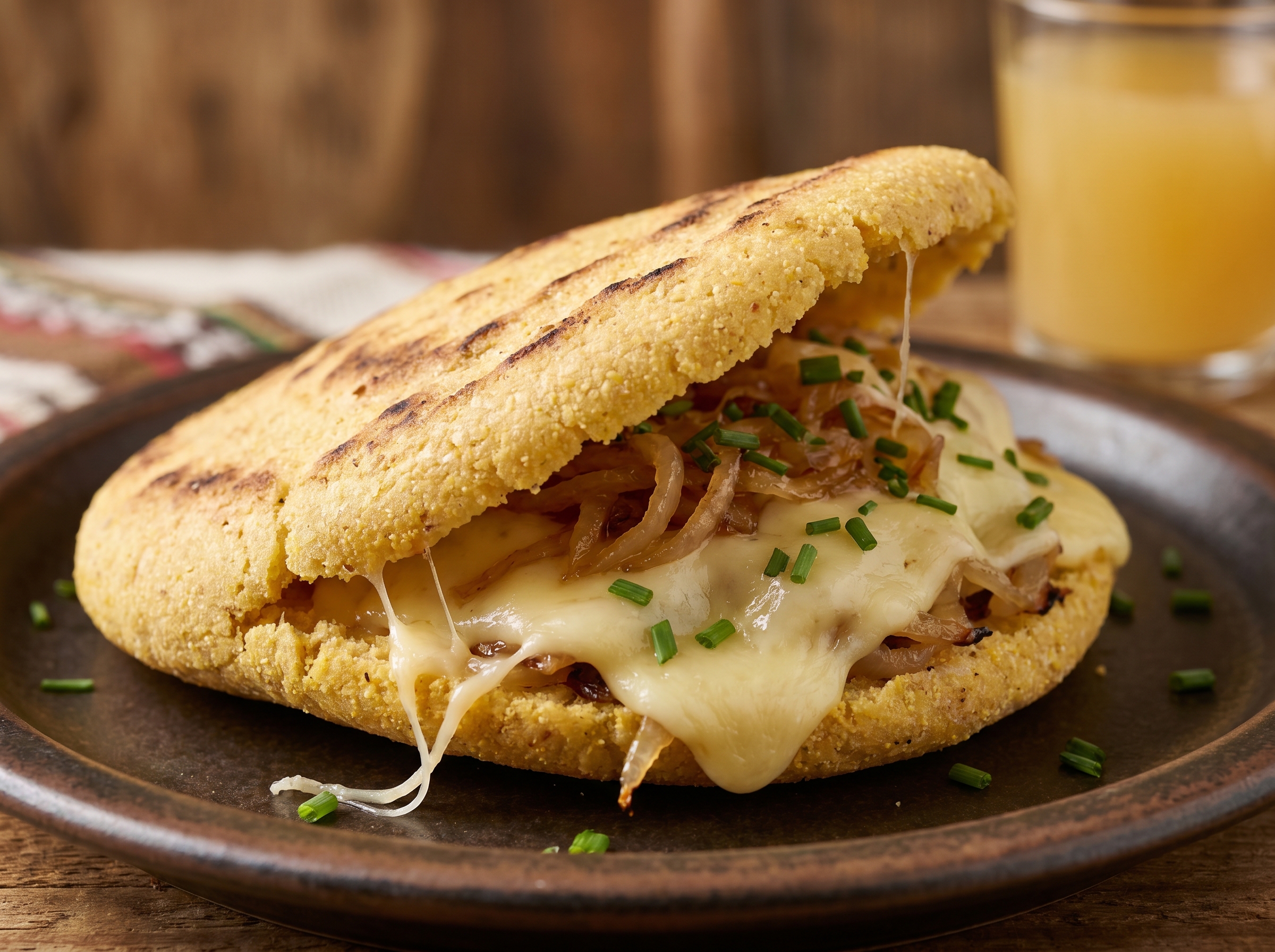 Arepa de Käsespätzle (Estilo Austriaco)