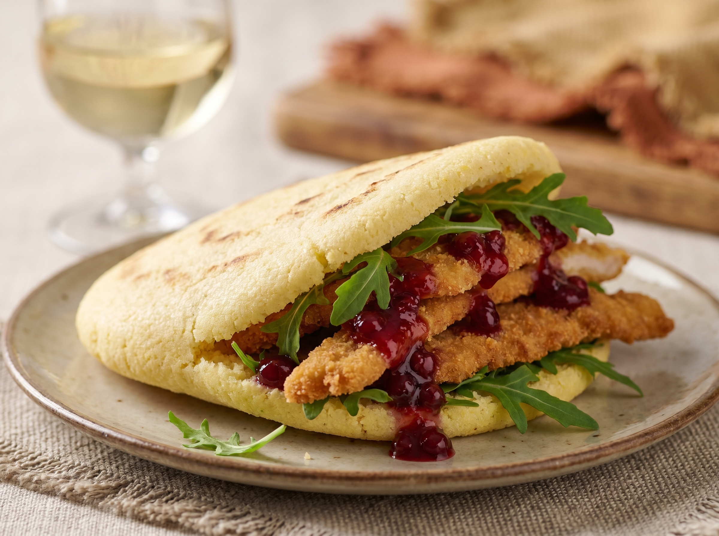 Arepa de Wiener Schnitzel: Fritura Vienesa en Maíz Dorado