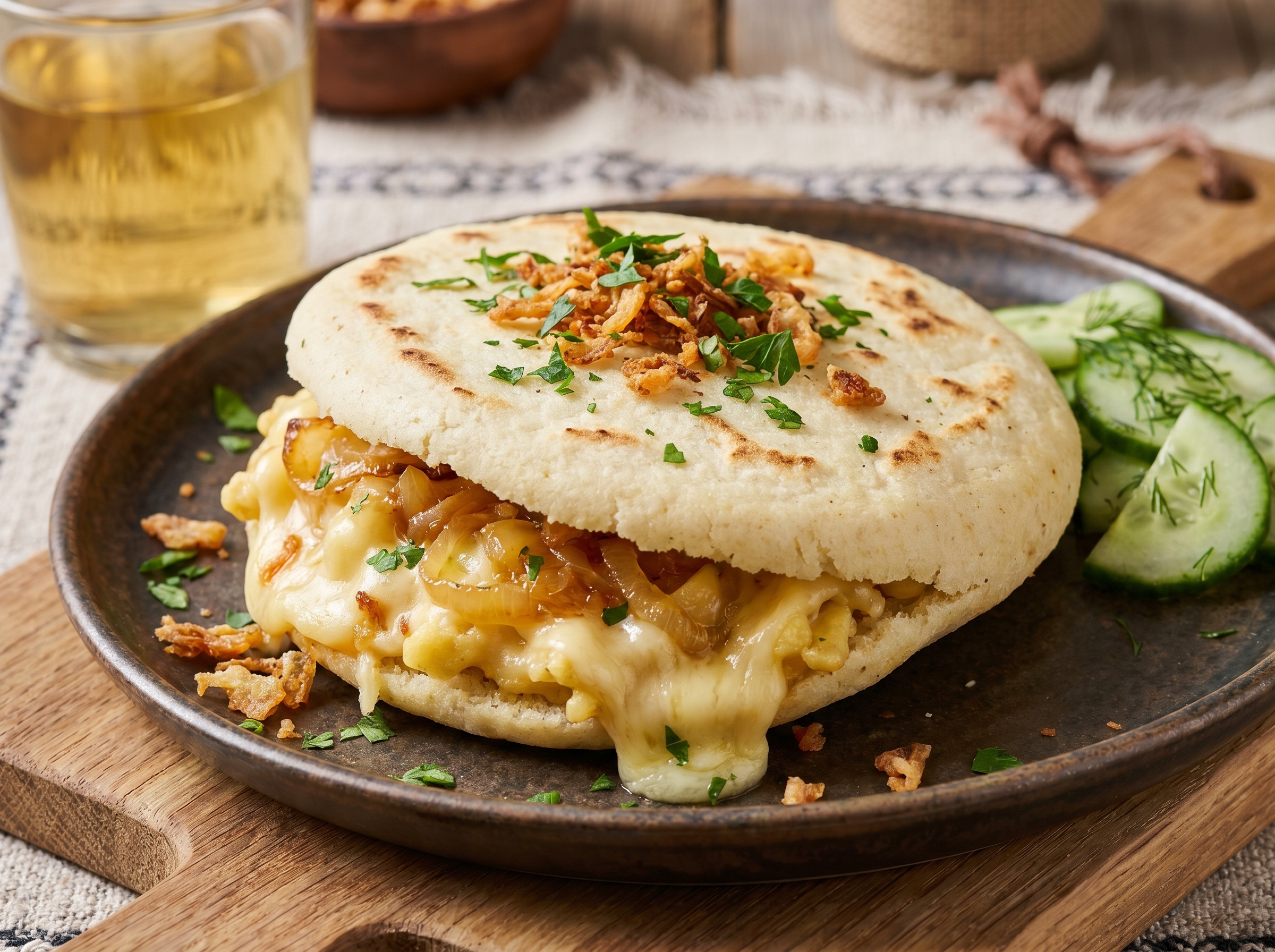 Arepa de Käsespätzle (Estilo Austriaco)
