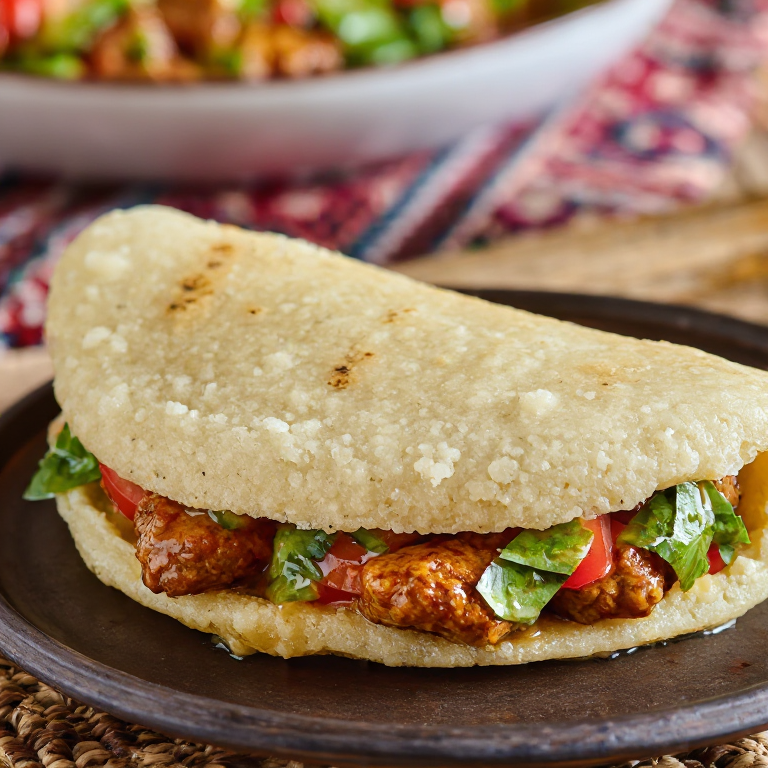 Arepa de Schnitzel Vienés