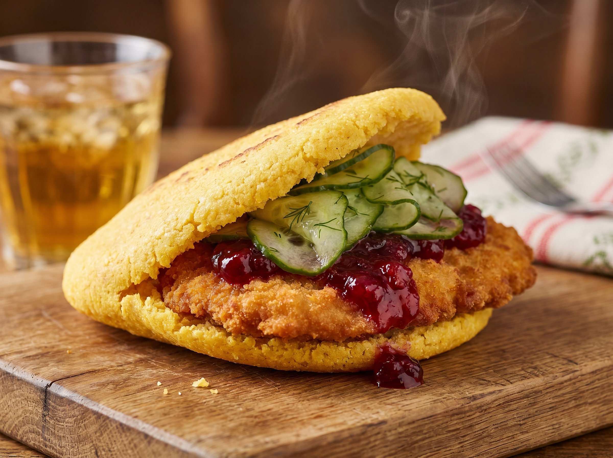 Arepa de Schnitzel Vienés