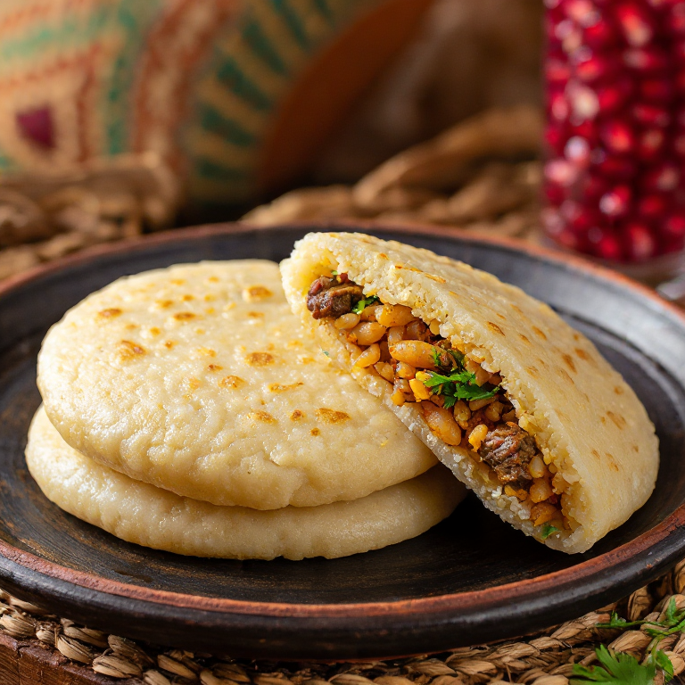 Arepa de Plov Azerí: Fusión Venezolana con Arroz y Cordero
