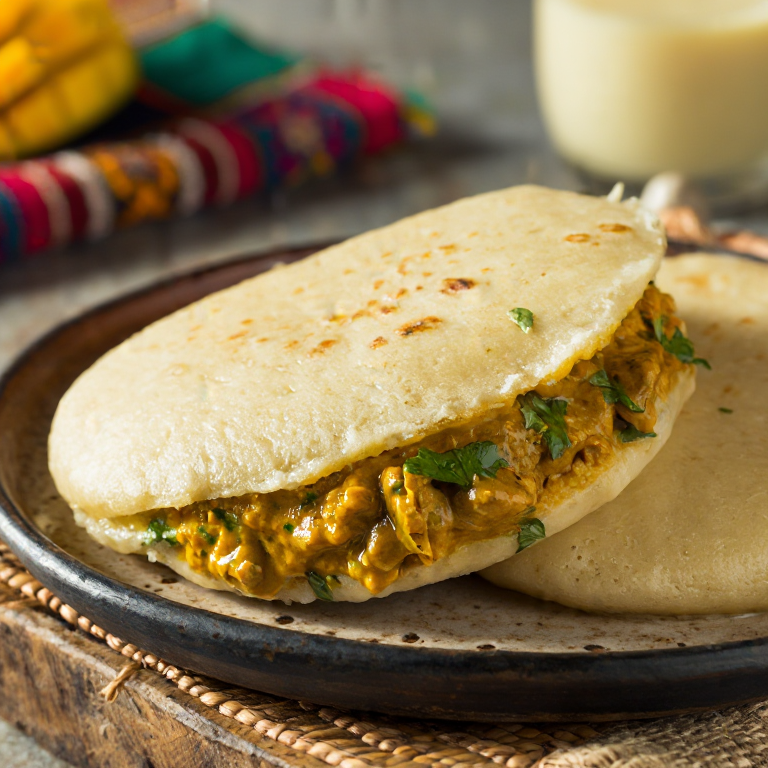 Arepa de Pollo Korma al Estilo Bangladesh