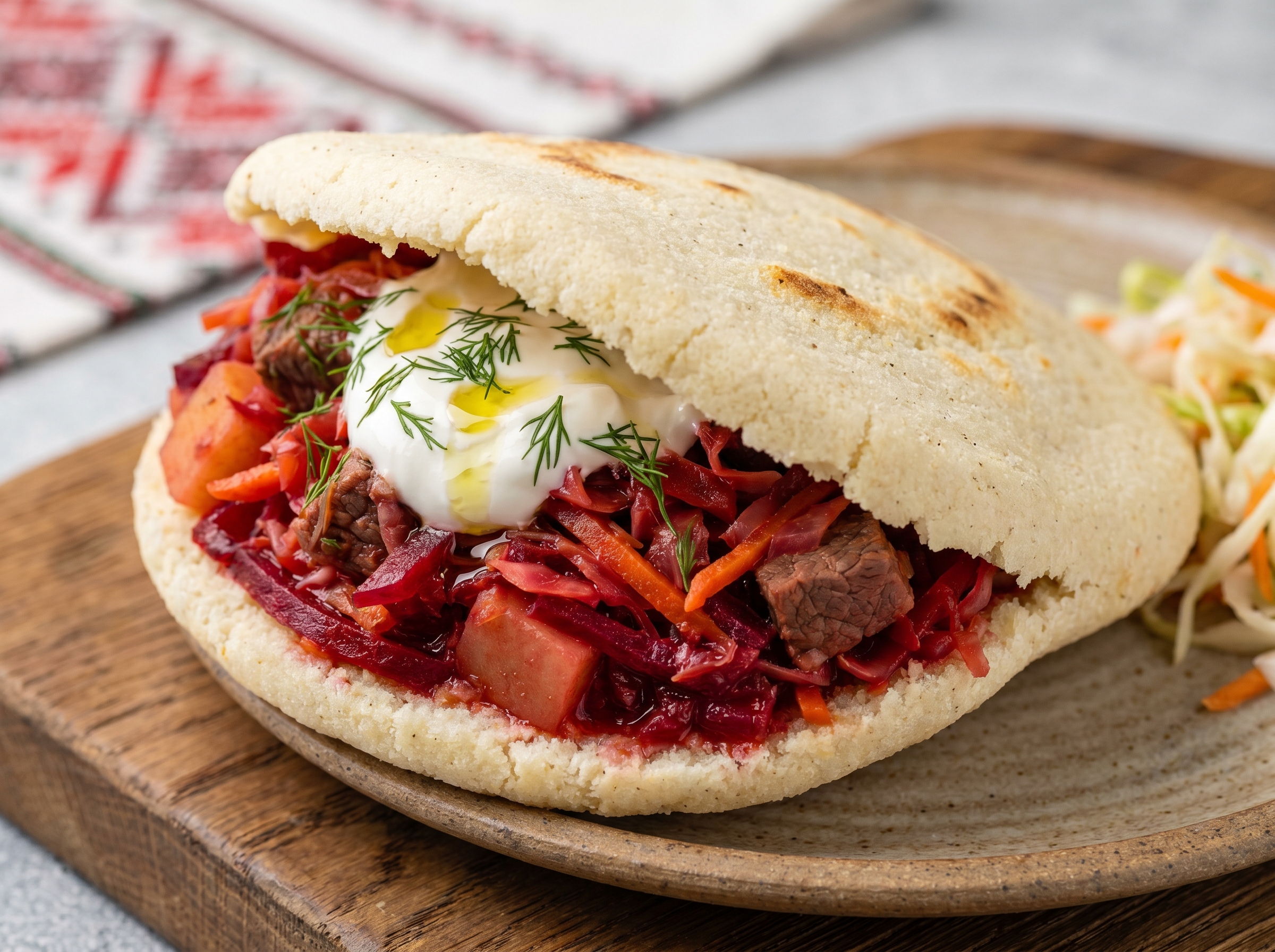 Arepa de Borscht Bielorruso