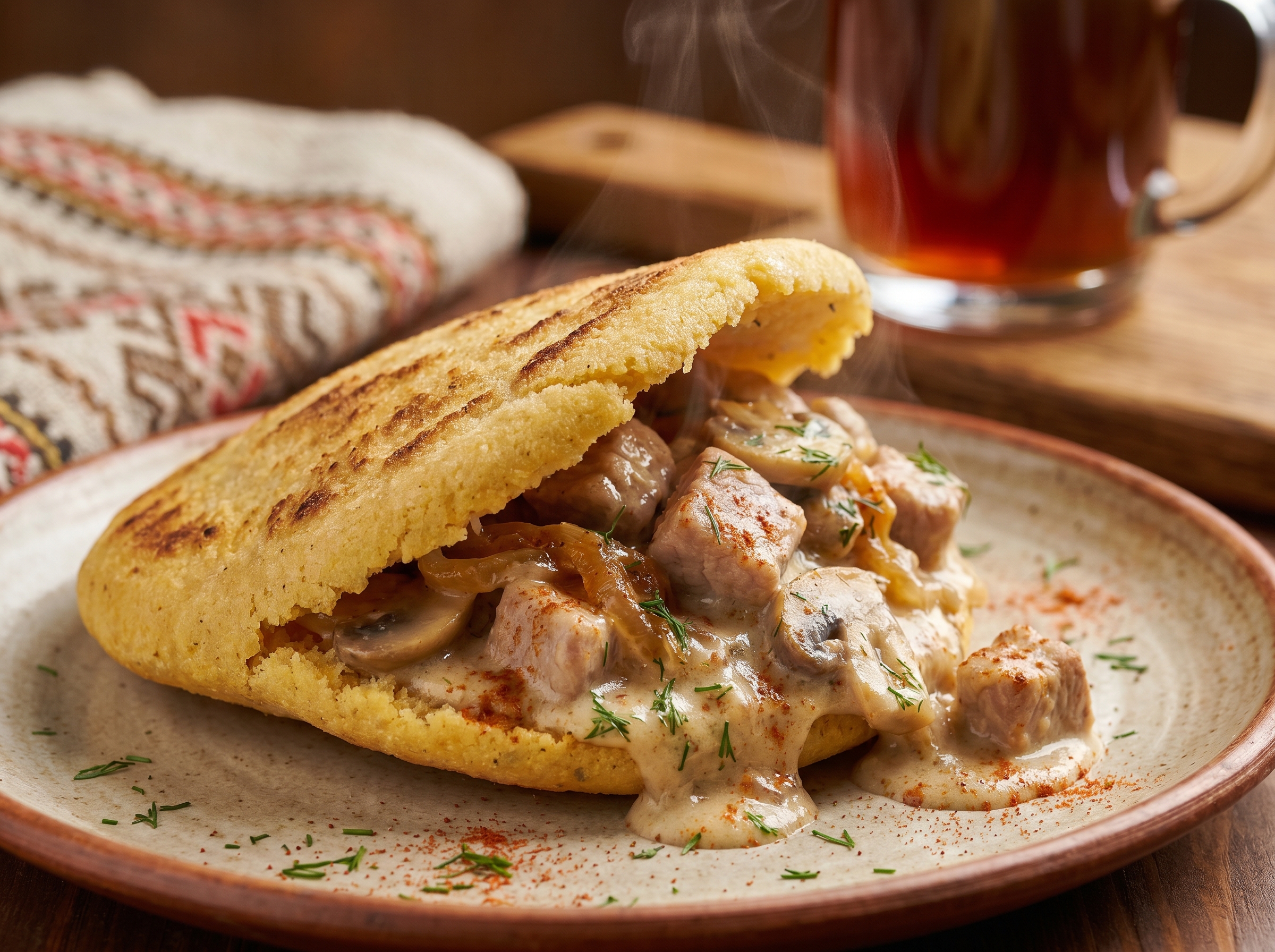 Arepa Machanka: Fusión Bielorrusa en un Pan de Maíz