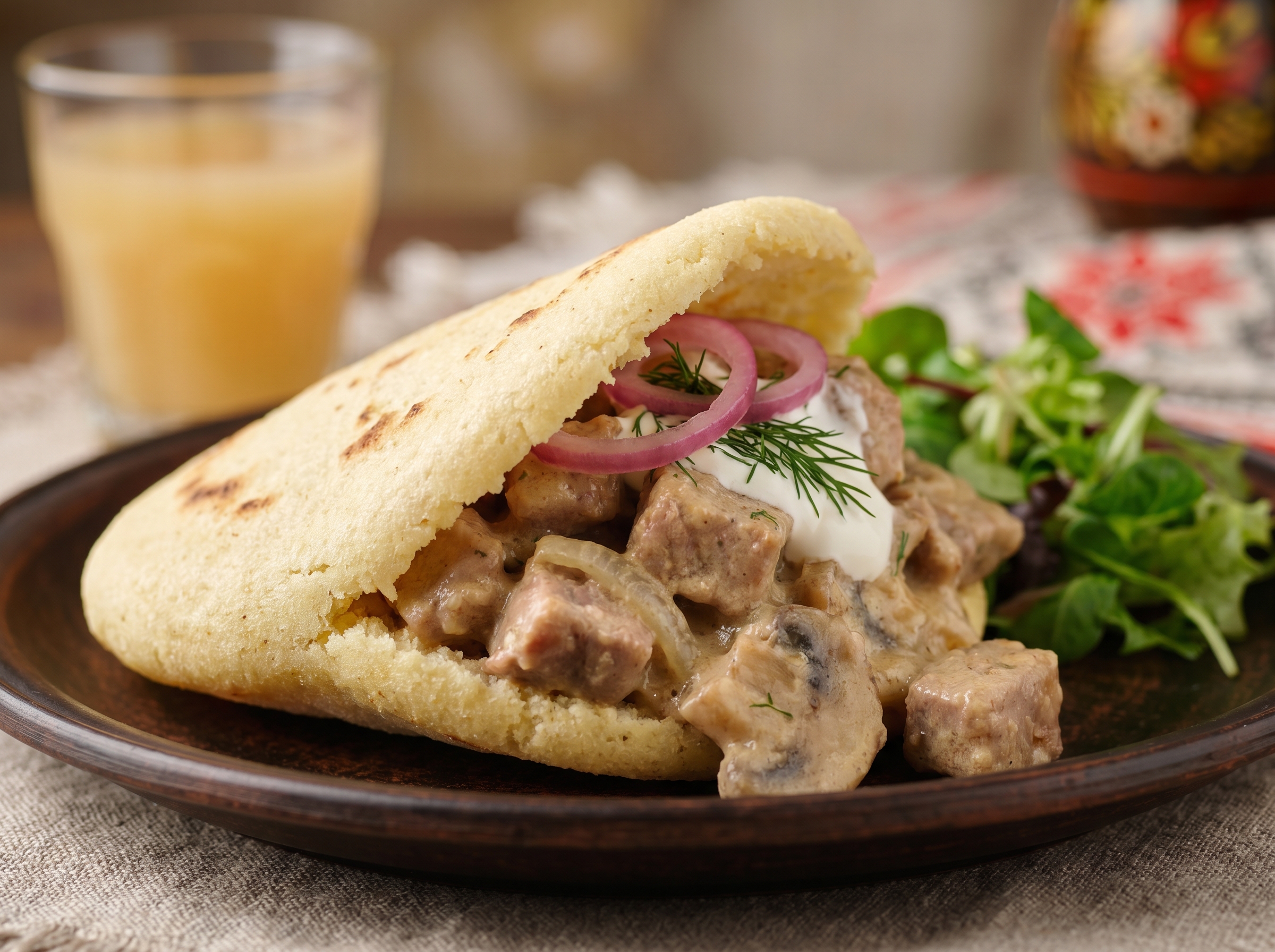 Arepa Rellena de Machanka Bielorrusa