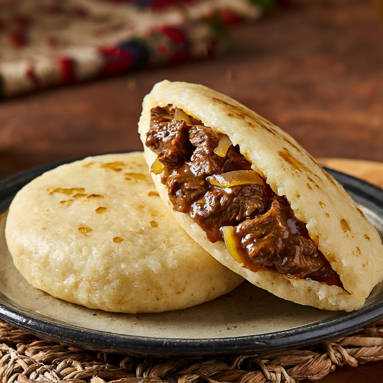 Arepa belga de stoofvlees