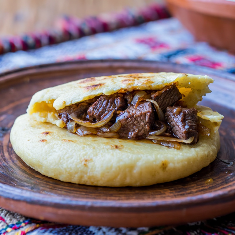 Arepa de Carbonade Flamenca: Fusión Belga con Sabor a Cerveza y Carne