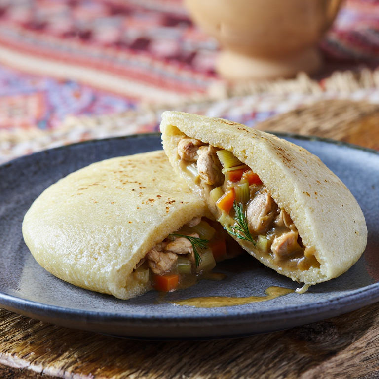 Arepa Gentse Waterzooi: Fusión belga en maíz