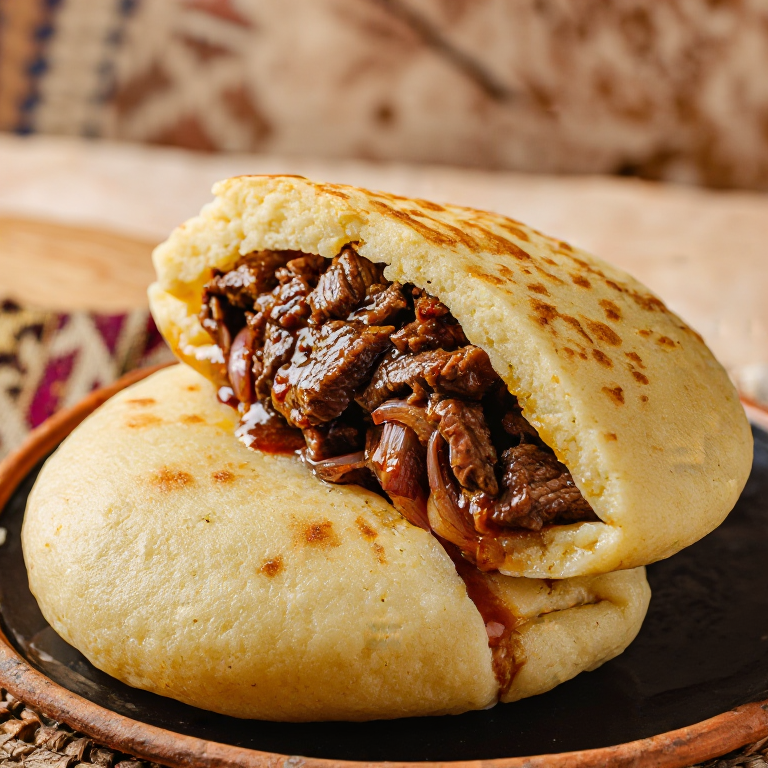 Arepa de Stoofvlees al Estilo Halle
