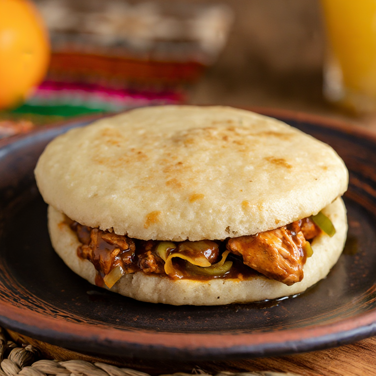 Arepa de Pollo Guisado Beliceño