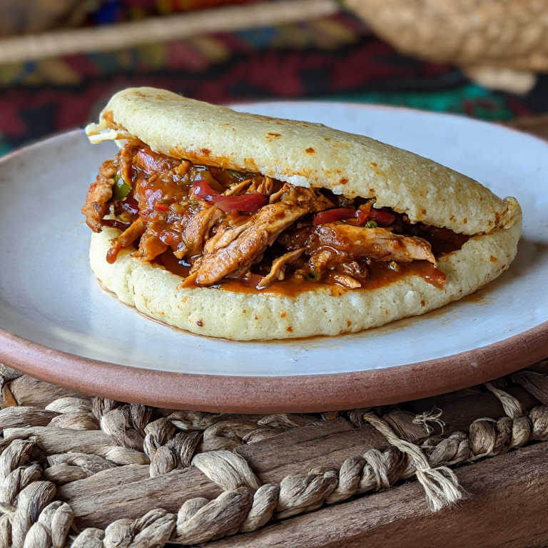 Arepa de Pollo Guisado Beliceño