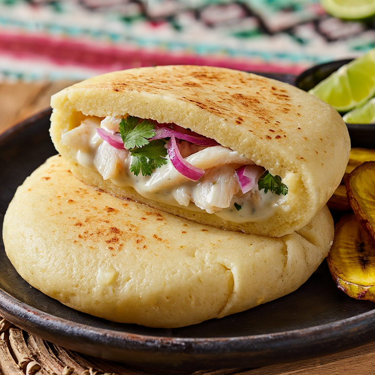 Arepa de Hudut (Coco y Pescado)