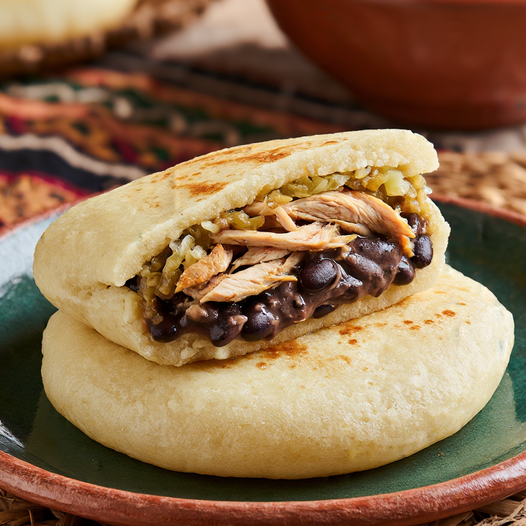 Arepa de Pollo Guisado Beliceño