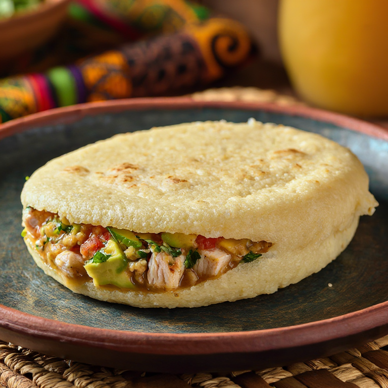 Arepa Rellena de Bouillon de Poisson (Estilo Benín)