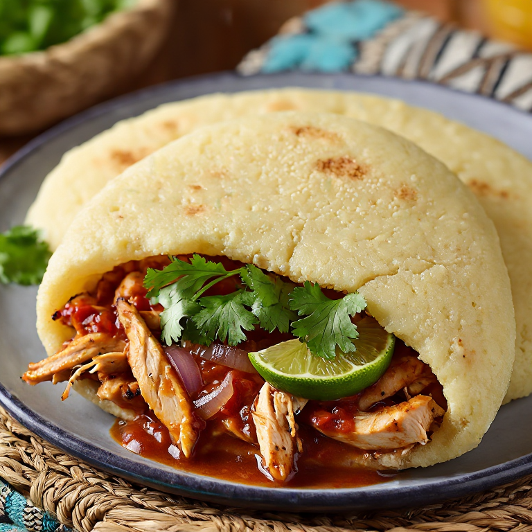 Arepa de Poulet Bicyclette al Estilo Beninés