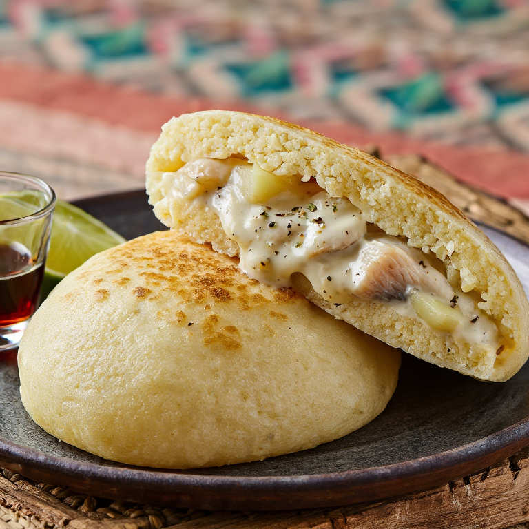 Arepa de Chowder de Pescado a la Bermuda
