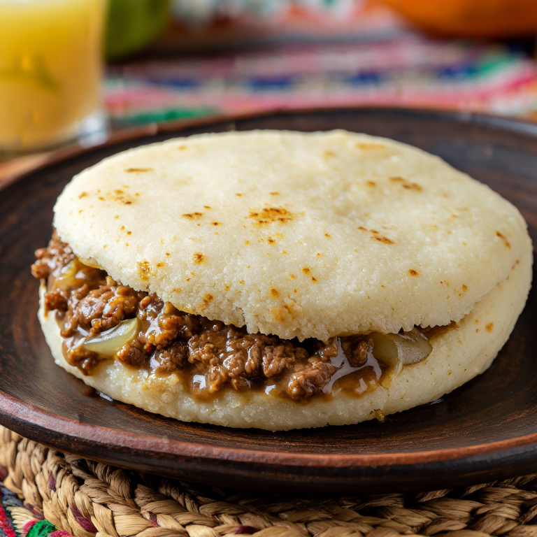 Arepa de Maní Sucreña (Arepa Rellena Inspirada en Sopa de Maní)
